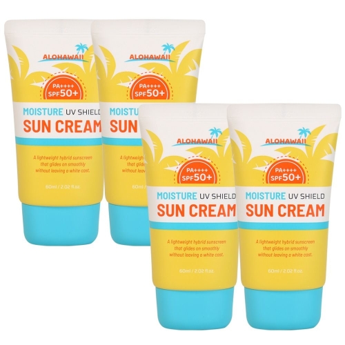 에덴인터내셔널 푸드어홀릭 알로하와이 UV쉴드 모이스처 선크림 60ml (4개)