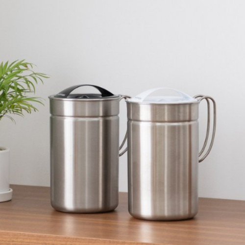 파리지앵 진공 음식물 쓰레기통 스텐 3L
