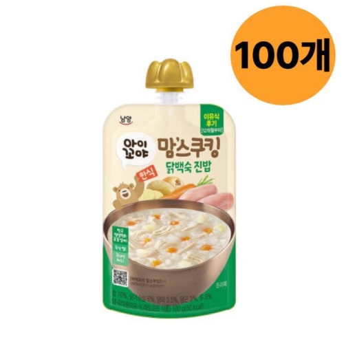 남양유업 맘스쿠킹 닭백숙 진밥 100g (100개)_이미지