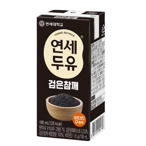 연세유업 검은참깨 두유 190ml (48개)_이미지
