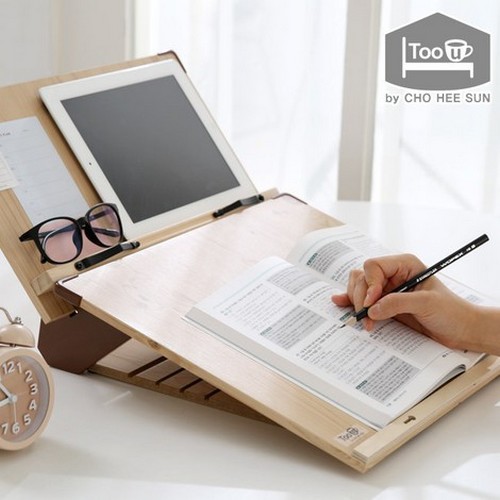 리빙앤홈 투유바이조희선 자세교정 2단 필기대 독서대 휴대용_이미지