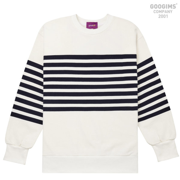 구김스 스트라이프 맨투맨 G18SMMT115