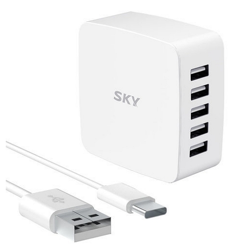 스카이랩 스카이 필 5V 40W 5포트 충전기 C5_이미지