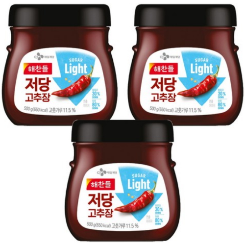 해찬들 저당 고추장 500g (3개)_이미지