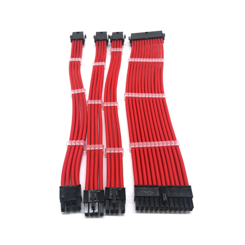 조이쿨 컴퓨터용 고급 연장 슬리빙 케이블 RED (JC-PCEX RED SET, 0.3m)_이미지