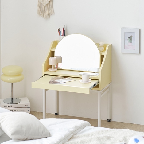 C7311 좌식 슬라이드 선반 거울 화장대 500