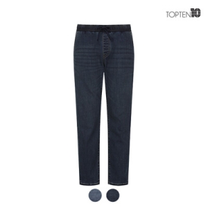  탑텐 남성 더 웜 테이퍼드 밴딩 데님 팬츠MSC4DP1904