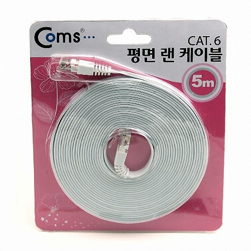 라이트컴 COMS CAT.6 평면 다이렉트 랜케이블 (BC366, 5m)_이미지