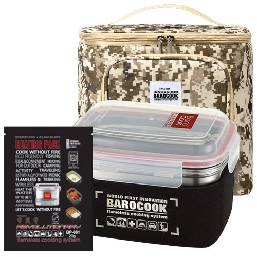 바로쿡 발열용기 1200ml + 발열팩 1p + 보냉백 세트