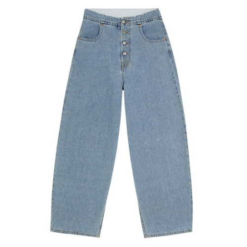 메종마르지엘라 MM6 여성 크롭 진 S52LA0194 S30846 962 LIGHT BLUE MSC030_이미지