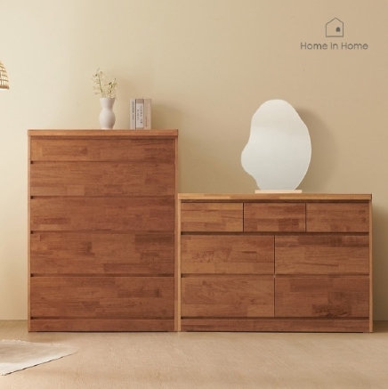 홈인홈 더편한 원목 무빙 칸칸이 와이드서랍장 세트 2100