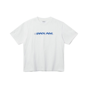팬암 폰트 로고 티셔츠 PRBCRT11360OW-W