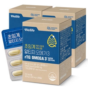 뉴트리바이오텍 대상웰라이프 초임계 알티지 오메가3 1030mg 30캡슐 (3개)_이미지