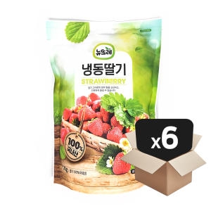 뉴뜨레 국내산 냉동딸기 1kg (6개)