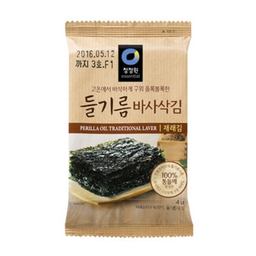 대상 청정원 들기름 바사삭김 4g (32개)_이미지