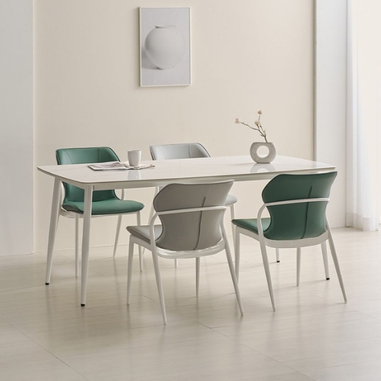 라로퍼니처 세리스 24T 유광 저소음 포세린 세라믹 식탁 1800 (의자4개)_이미지