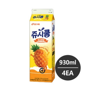 빙그레 쥬시쿨 파인 930ml (4개)