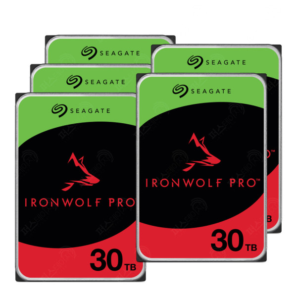 Seagate IronWolf Pro 패키지 7200/512M ST30000NT011 (5x30TB)