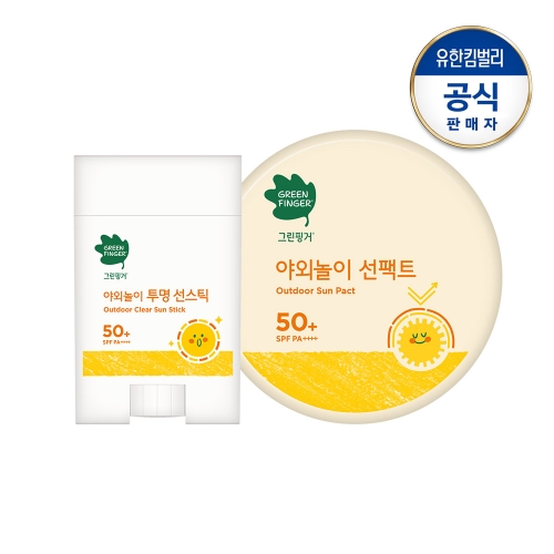  그린핑거 야외놀이 투명 선스틱 20g[1개]
