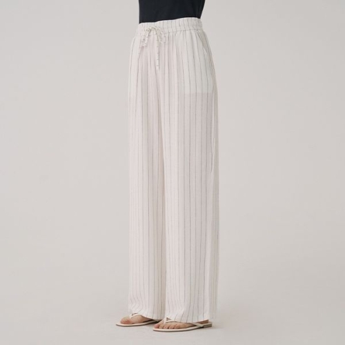 스위트숲 리넨 블렌디드 스트라이프 밴딩 팬츠 SB6LPH1_이미지