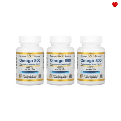 캘리포니아골드뉴트리션 오메가 800 1000mg 30캡슐 (3개)