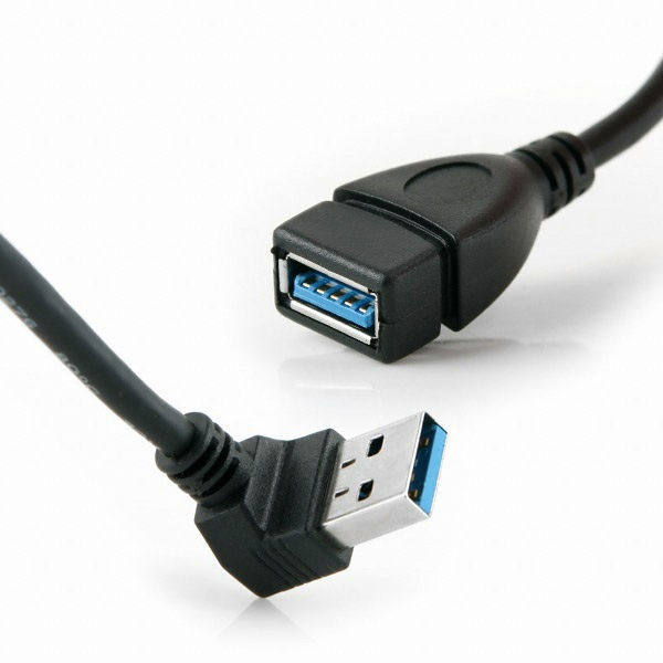 라이트컴 COMS USB 3.0 젠더- 연장(M/F) 상향 꺽임형 (ITA341, 0.2m)_이미지
