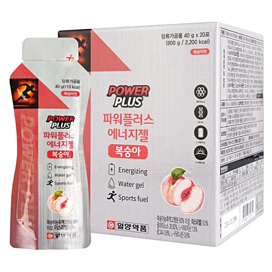 일양약품 파워플러스 에너지젤 복숭아 40g (20개)_이미지