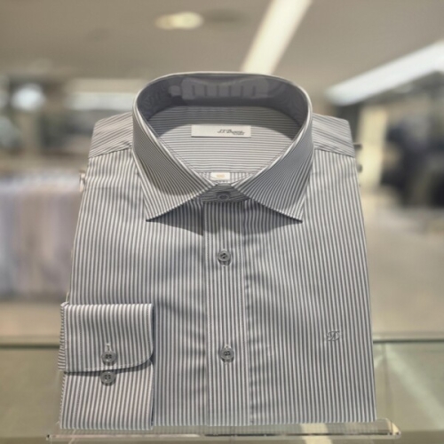ST듀퐁 SE6SM11L165GY 26년 신상 스트라이프 일반핏셔츠