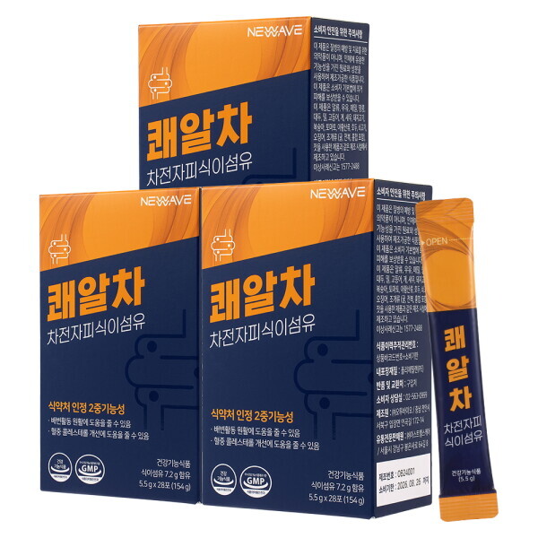 뉴웨이브 쾌알차 쾌변엔 차전자피 식이섬유 28포 (3개)_이미지
