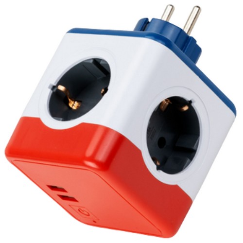 천하지엘씨 파워존 파워큐브 V2 오리지널 4구 USB 멀티탭_이미지