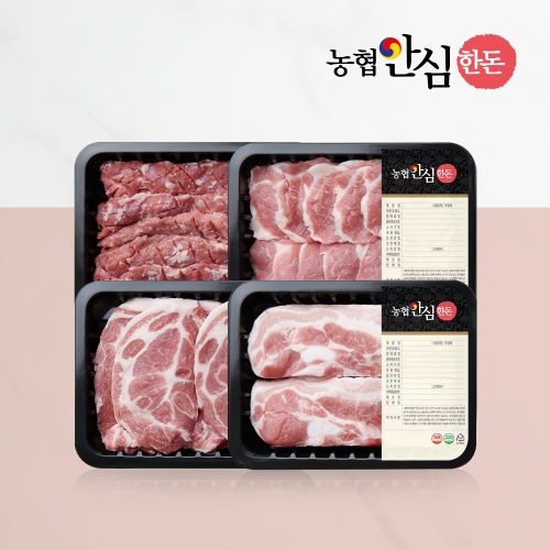 농협안심한돈 국내산 돼지 한판 모듬 구이세트 1.6kg (1개)_이미지