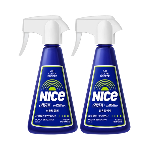 유한킴벌리 스카트 나이스웨더 탈취제 우디베르가못 380ml (2개)