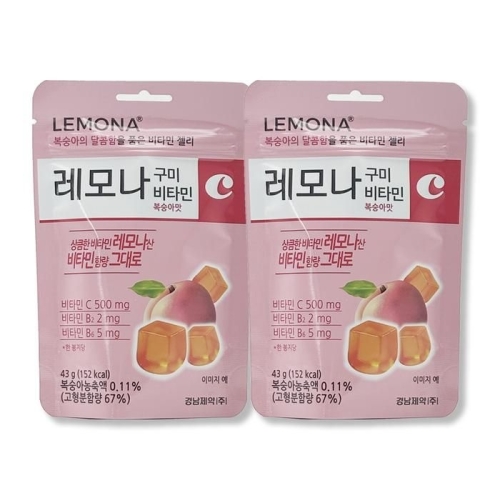 레모나 구미 비타민 복숭아맛 1팩 (2개)_이미지
