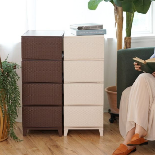 보노하우스 가든 라탄 서랍장 일반형 4단