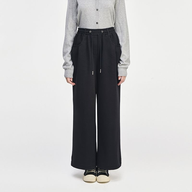 송지오 우먼 지제로 팬서 와이드 팬츠 블랙 WI2PT818BK