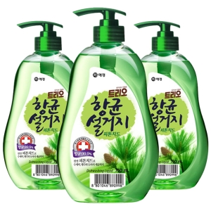 트리오 항균설거지 주방세제 피톤치드 750ml 3개