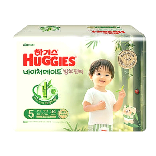 유한킴벌리 하기스 2025 네이처메이드 밤부 밴드형 5단계-공용 (68매)