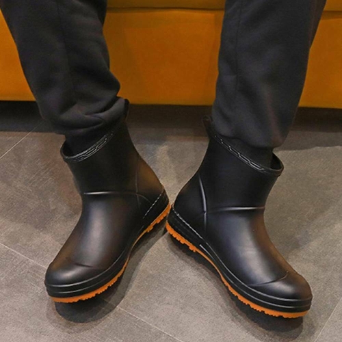 [불명] 남녀공용 둥근코 발편한 레인부츠 작업화 방수장화 W9C03B2_이미지