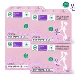 유기농본 제이본 팬티라이너 롱 28개 (4팩(112개))_이미지