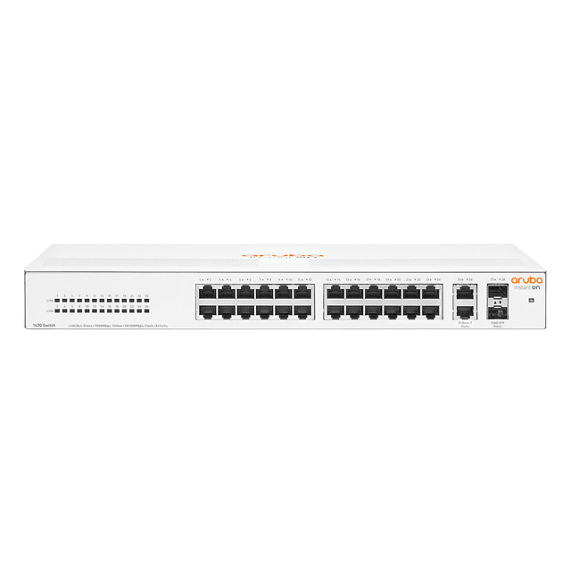 HPE Aruba Instant On 1430 26G 2SFP R8R50A 스위치허브이미지입니다. 누르면 해당 게시물로 새창이동합니다.