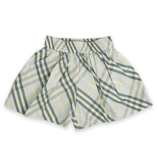 버버리 키즈 체크 코튼 반바지 라이트그린 8104195