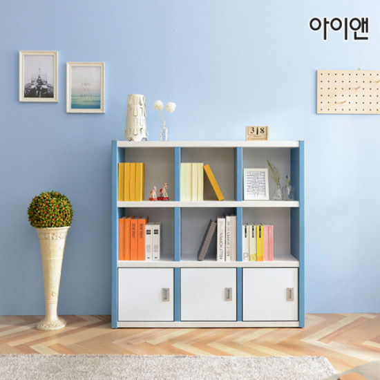 아이앤 에리카 3단 도어형 책장 1200_이미지