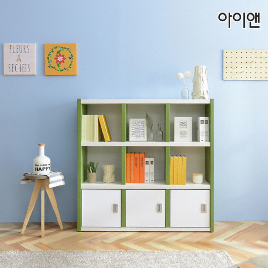 아이앤 에리카 3단 도어형 책장 1200_이미지