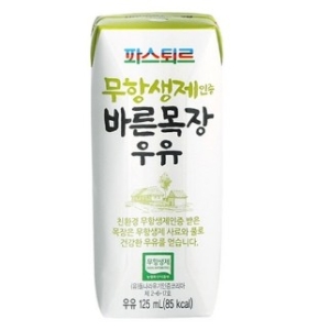 파스퇴르 무항생제 바른목장 멸균우유 125ml