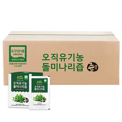 굿모닝비엔에프 즙쟁이 오직 유기농 돌미나리즙 80ml 100포 (1개)_이미지