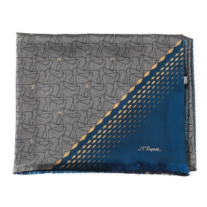 ST듀퐁 기하학패턴의용양면실크넥카프TE4FM303TGY_이미지