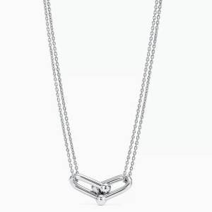 티파니앤코 하드웨어 더블 링크 펜던트 실버 여성 목걸이 63104337