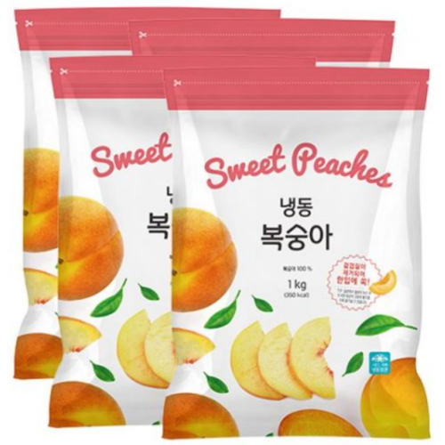 생활앤 냉동 복숭아 1kg (4개)_이미지