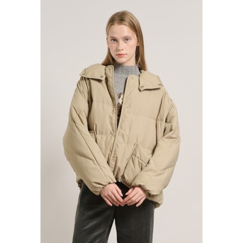 BCBG 올앤선드리 후드 탈착 코쿤 다운 점퍼 A5WAF812_DG