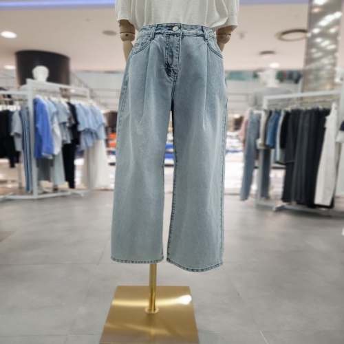  리스트 여성 원턱 와이드 데님 팬츠 TSMSLP62090